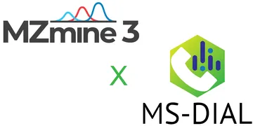 MZmine and MS-DIAL logo